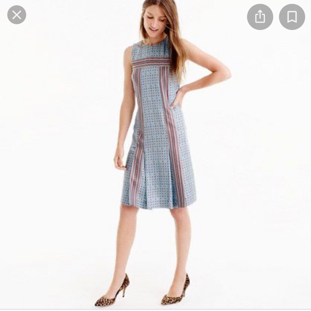 NEW WITHOUT TAG Sleeveless silk twill dress in foulard print